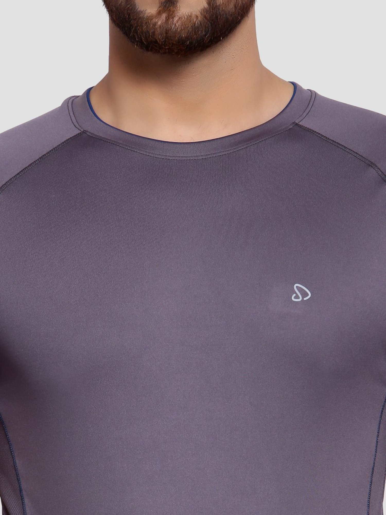 Sporto Charcoal Regular Fit Sports T-Shirt