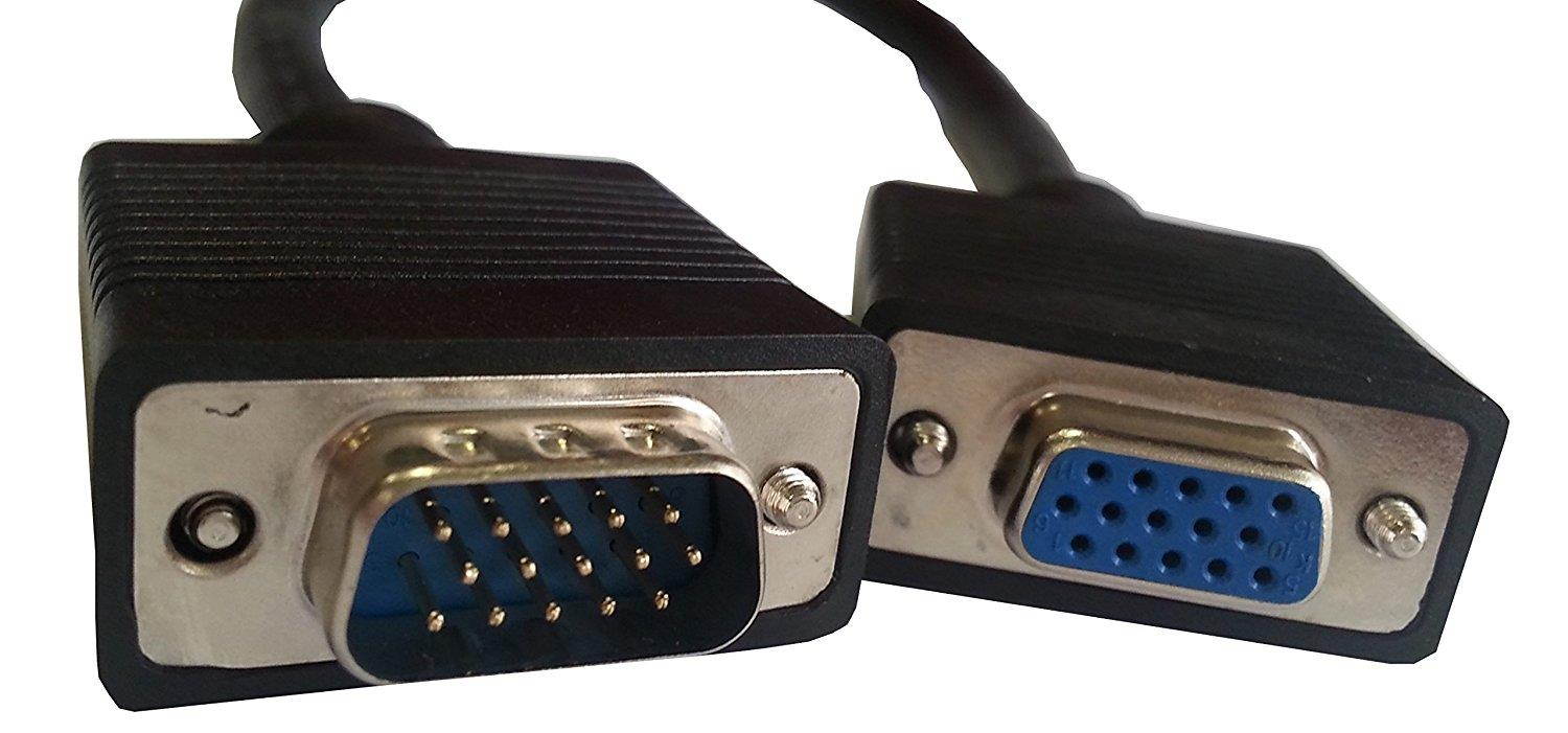 Xavier HD15MF-10 SVGA/VGA Cable HD15 Male-Female Extension, 10', Extends VGA Monitor Cable