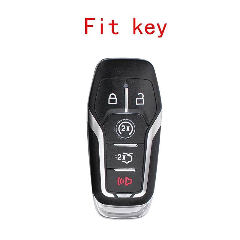 TM) 4 5 Buttons TPU Smart keyless Entry Remote Key Fob case Cover Keychain for Ford Mustang F-150 F-450 Explorer Taurus Fusion Edge,Lincoln MKZ MKC MKX (Blue)