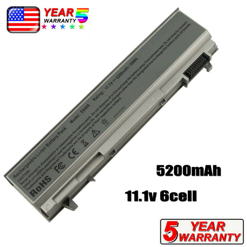 New Battery For DELL Latitude E6400 E6500 E6410 E6510 PT434 PT437 KY265 MP303 Laptop battery 11.1V 5200mAh 6Cell