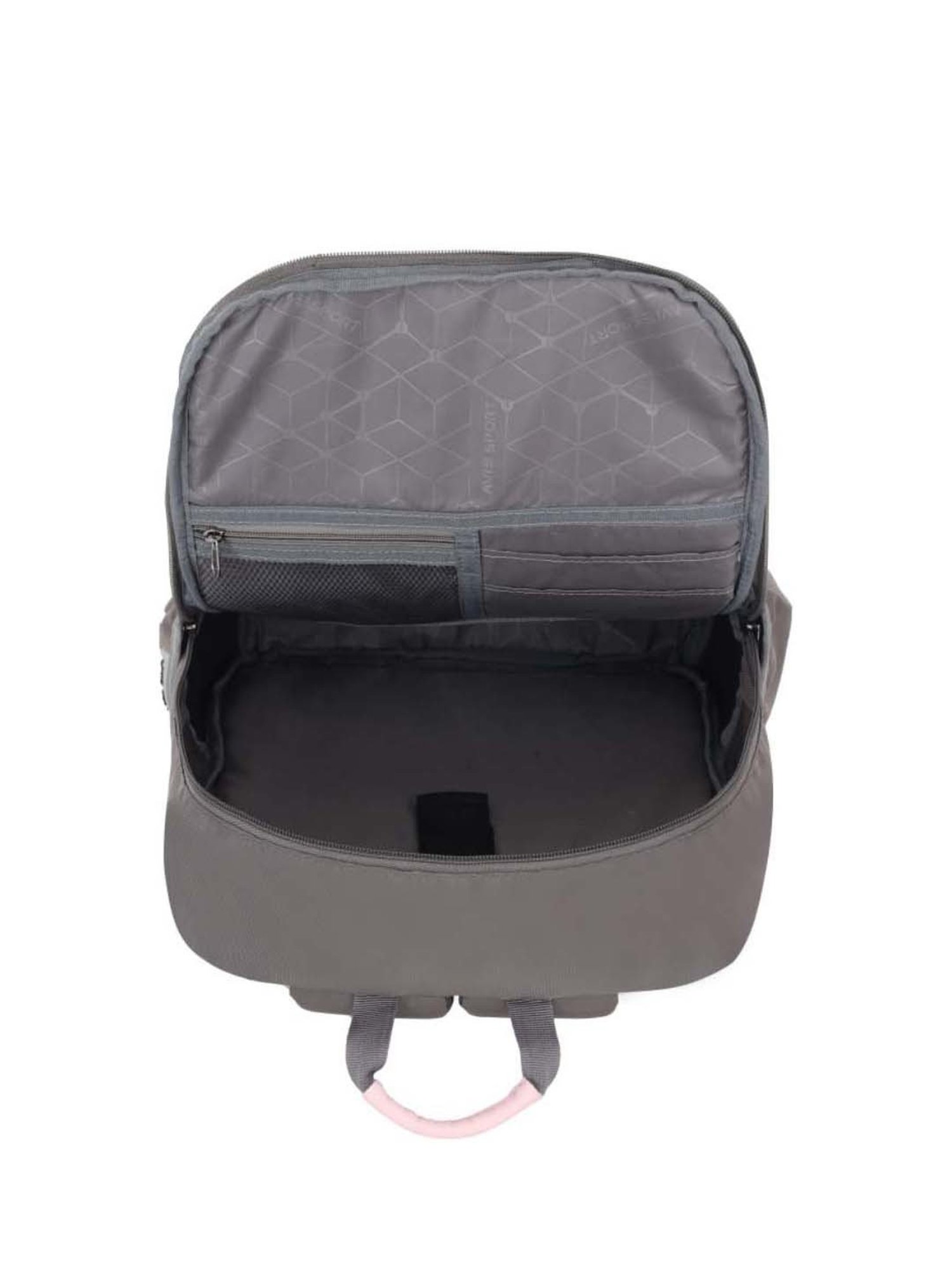LAVIE SPORT Pink & Grey Solid Laptop Backpack