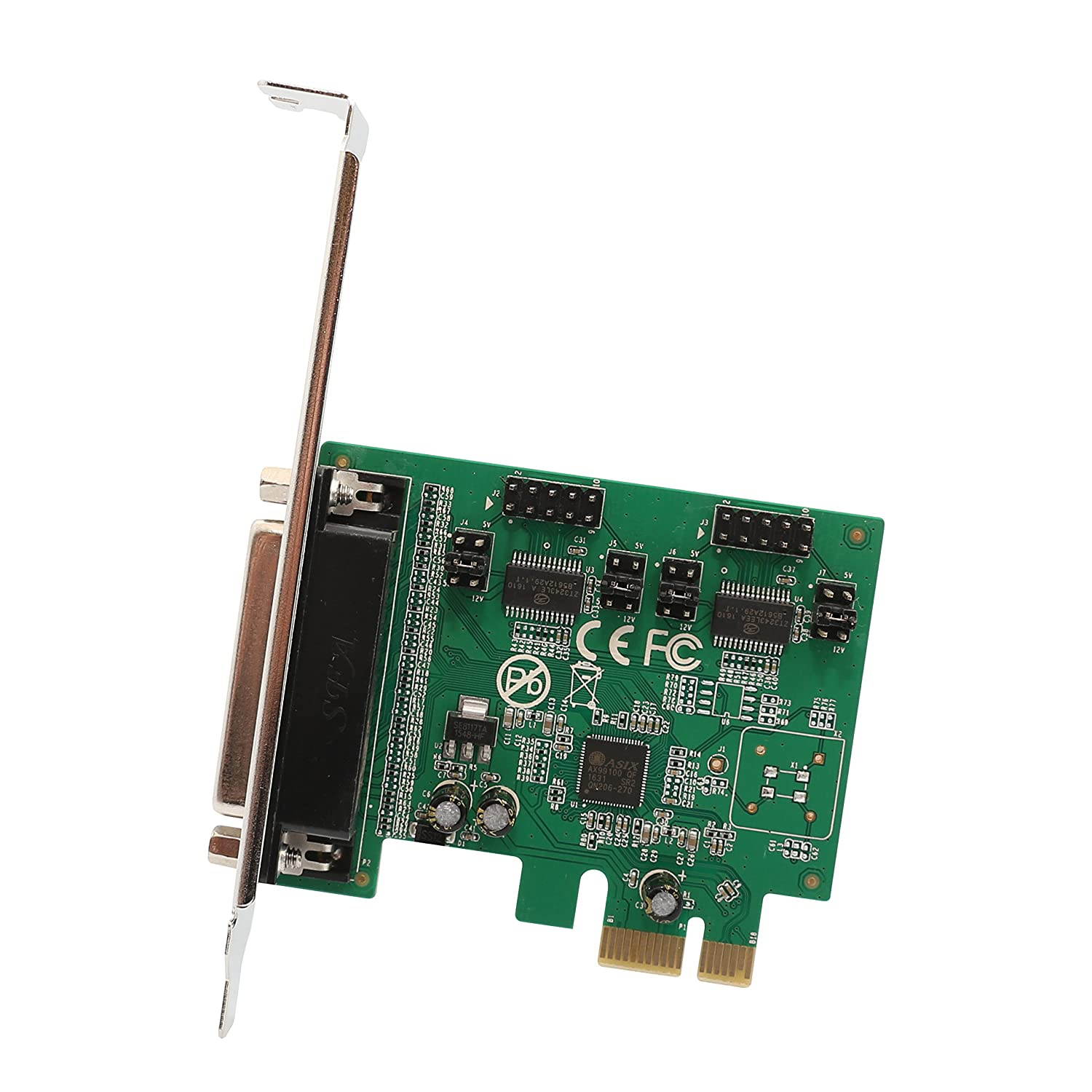 IO Crest 2 Port Parallel 1 Por Serial PCIe x1 Card, PCI Express to DB25 and DB9 with Low Bracket, Support SPP / PS2 / EPP/ECP Modes RS232 / RS485 / RS422 and Centronics Interface