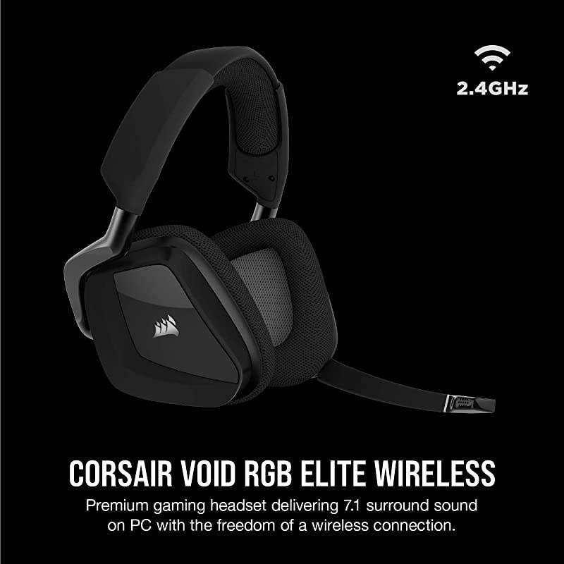 Void RGB Elite Wireless Premium Gaming Headset with 71 Surround Sound Carbon