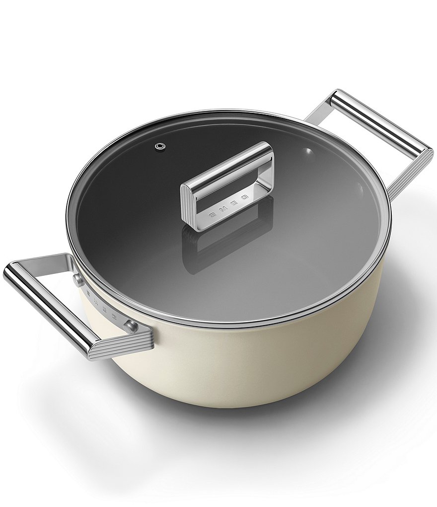 Smeg 50s Retro Style Nonstick 5-Quart Casserole w/Lid