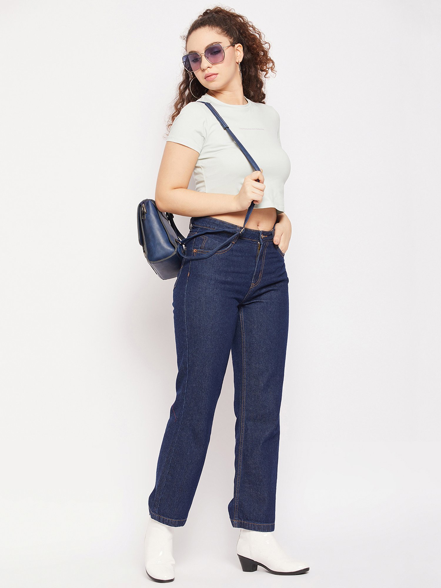Camla by MADAME Indigo Straight Fit Mid Rise Jeans