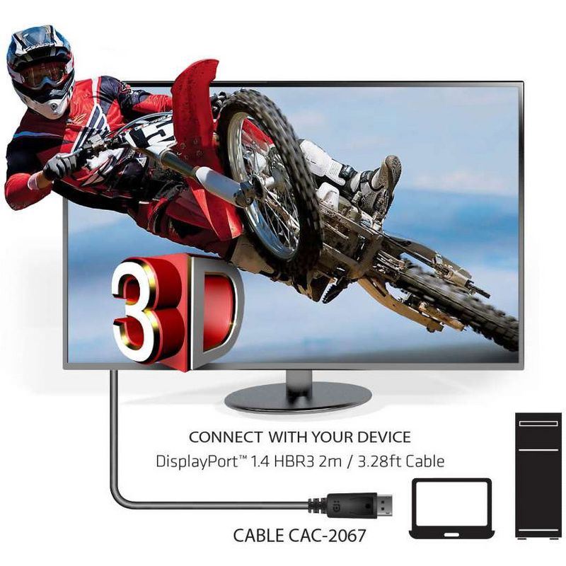 Club 3D DisplayPort 1.4 HBR3 Cable 8K60Hz Male / Male 1m/3.28ft