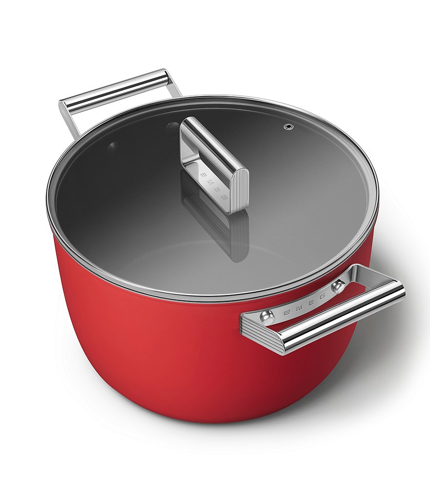 Smeg 50s Retro Style Nonstick 8-Quart Casserole w/Lid