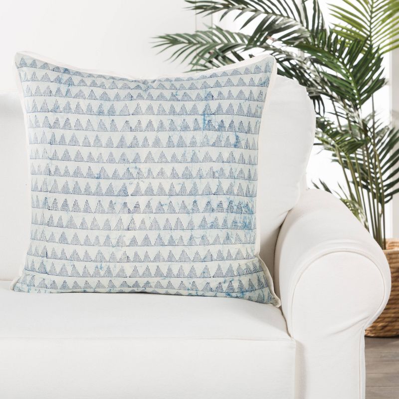 22&#34;x22&#34; Yonah Handmade Down Filled Oversized Square Throw Pillow Blue - Jaipur Living