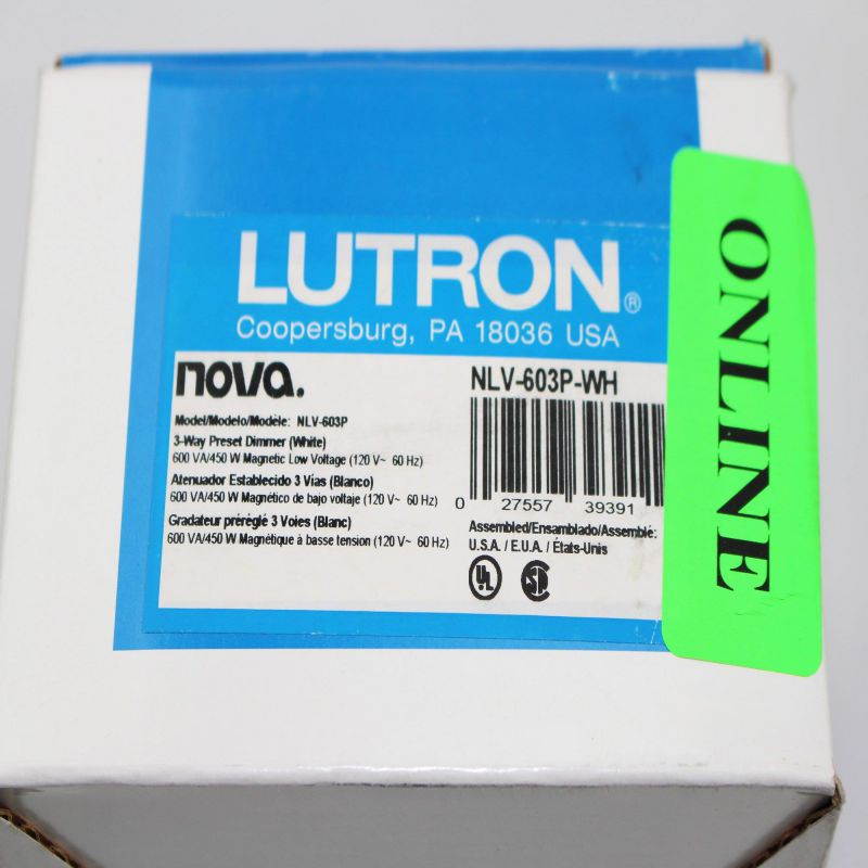 Lutron NLV-603P-WH Standard Switches Power Distribution Unit White