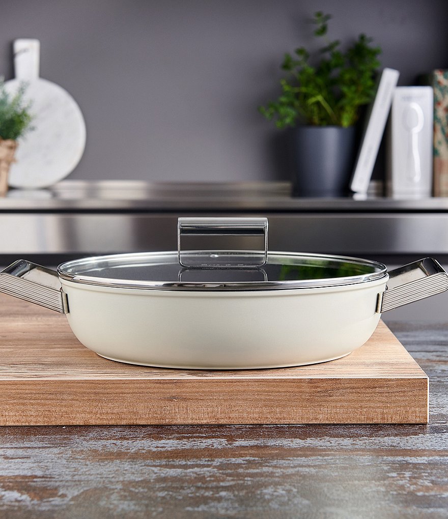 Smeg 50's Retro Style Nonstick 4-Quart Covered Saute and Brasier Pan