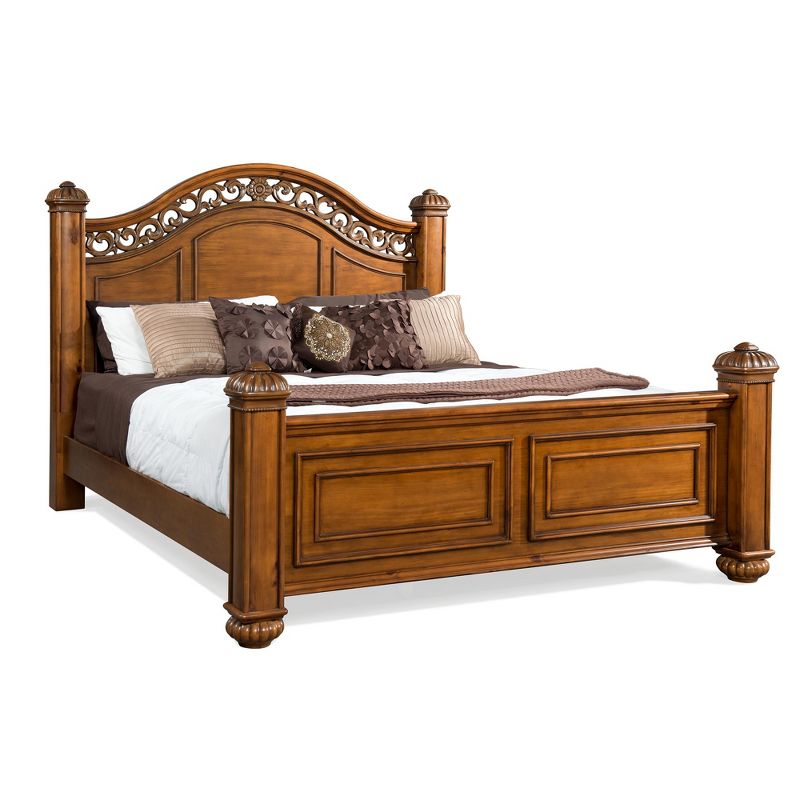 Barrow Poster Bed King Oak - Picket House Furnishings