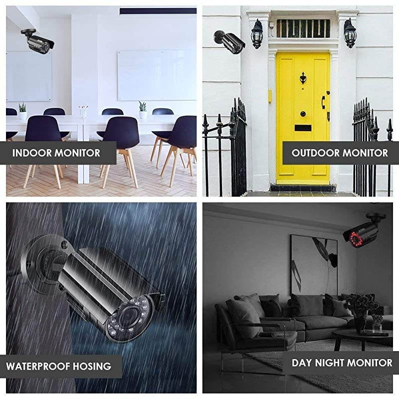 Wireless Outdoor Security Camera, 1080P WiFi Surveillance Camera, IP Camera with 2-Way Audio, IP66 Waterproof, Night Vision, Motion Detection&Email Alerts-iOS/Android