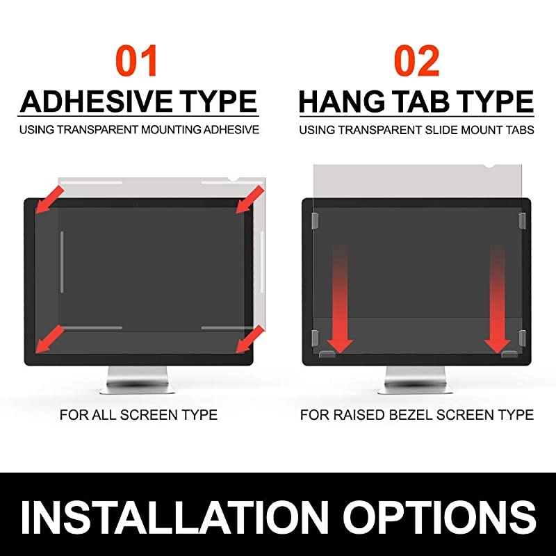 23 Inch Monitor Privacy Screen Filter for 169 Widescreen Display Computer Desktop AntiSpy AntiBlue Light and AntiGlare Protector Made in Korea