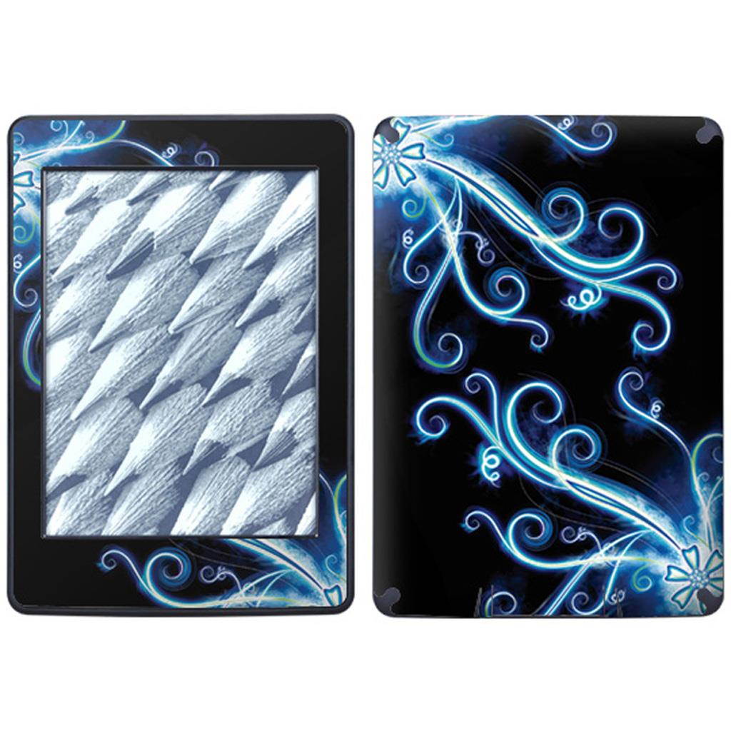 For Amazon Kindle Paperwhite Skin Dark Blue Flower Full Body Decals Protector Stickers Covers - AKP1325-25