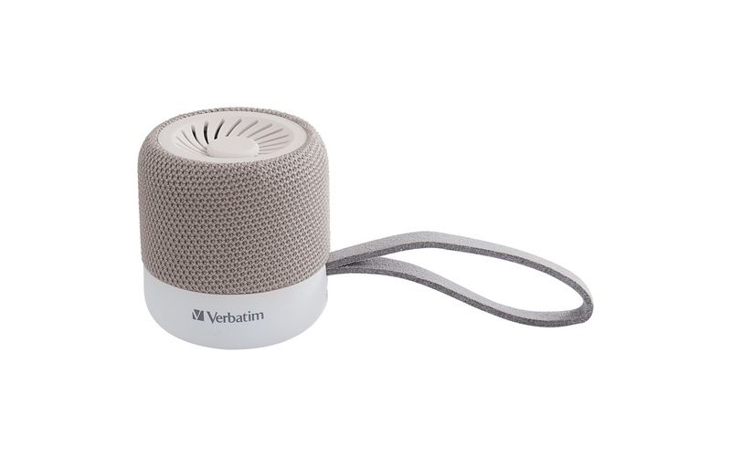 Verbatim Portable Bluetooth Speaker System - White - 100 Hz to 20 kHz - TrueWireless Stereo - Battery Rechargeable