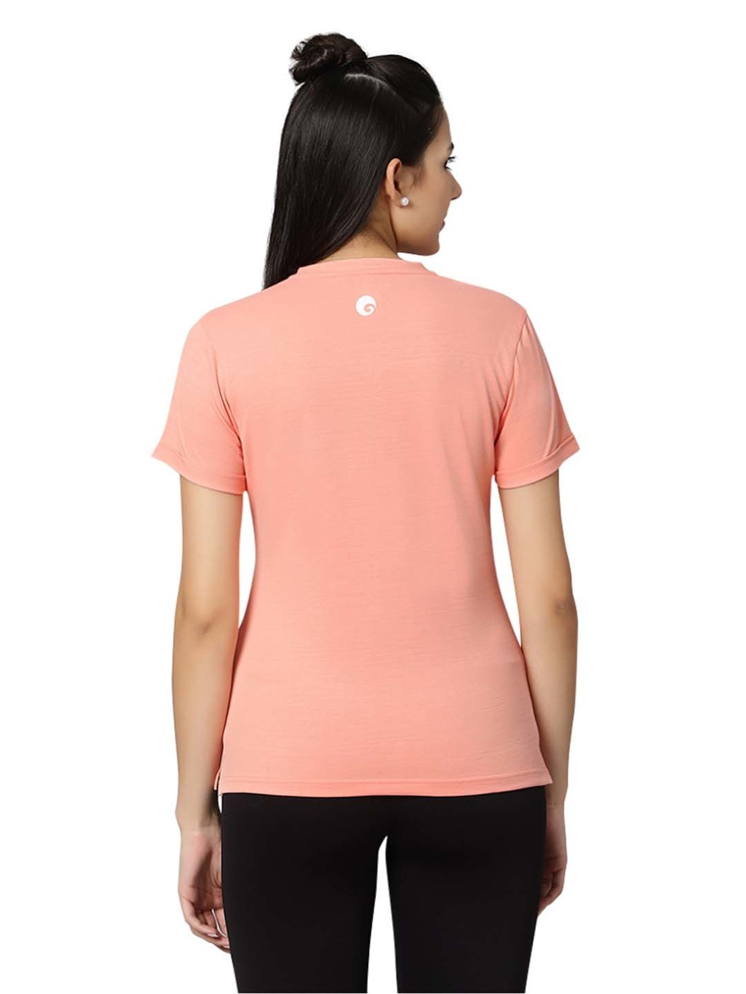 Omtex Pink Regular Fit Sports T-Shirt
