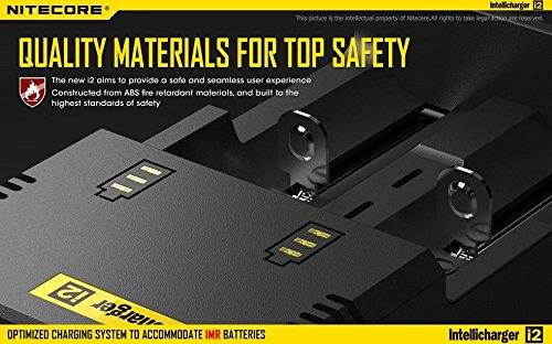 NiteCore NiteCore-i2-V2014-A 2014 New Version Universal Intelligent Charger for Two Batteries Compatible with IMR/Li-Ion, Black