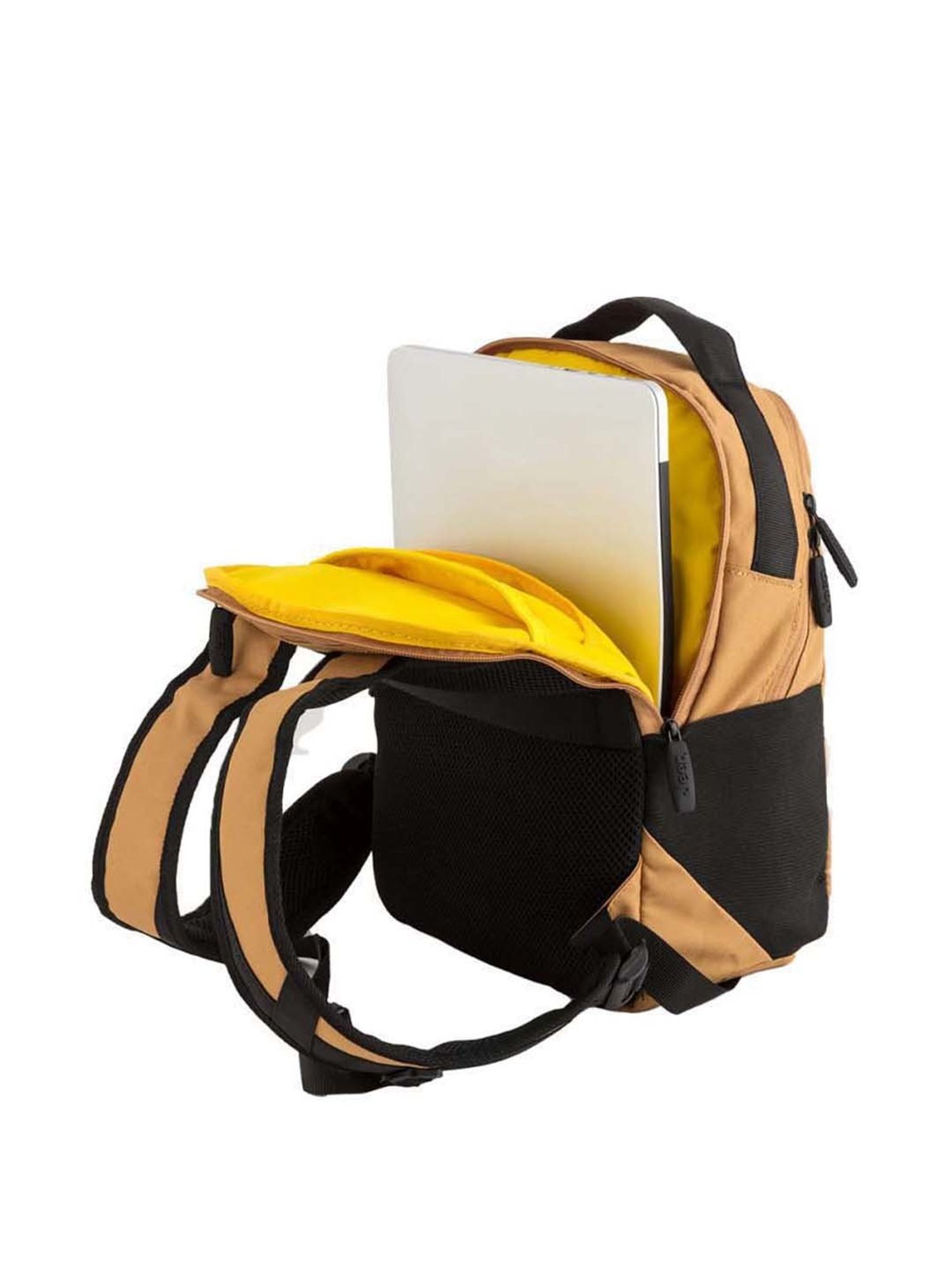 CARPISA Beige & Black Medium Laptop Backpack