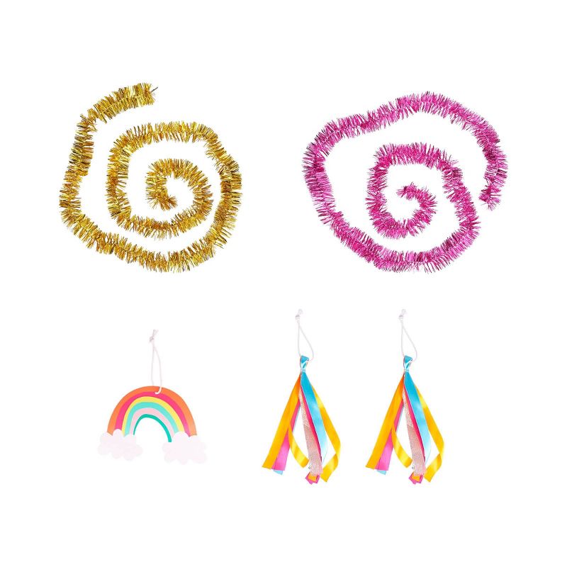 4pc Bike Decorating Kit Pink Orange Blue - Sun Squad™