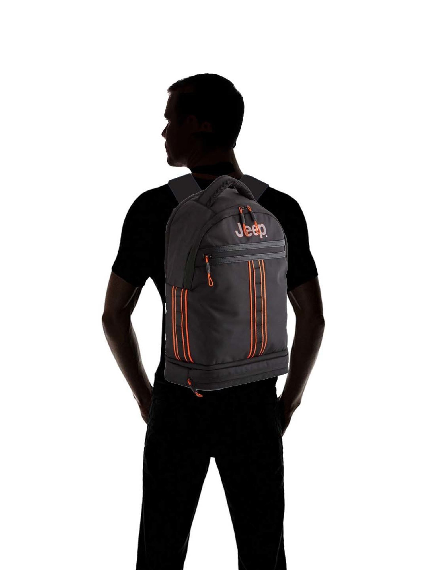 Carpisa Black Alfa Go Jeep Large Laptop Backpack
