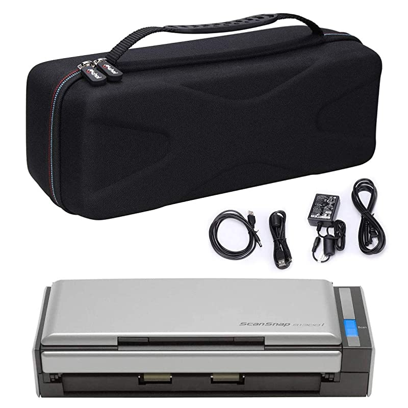 Hard Portable Case Compatible with Fujitsu ScanSnap S1300i Portable Color Duplex Document ScannerCase Only