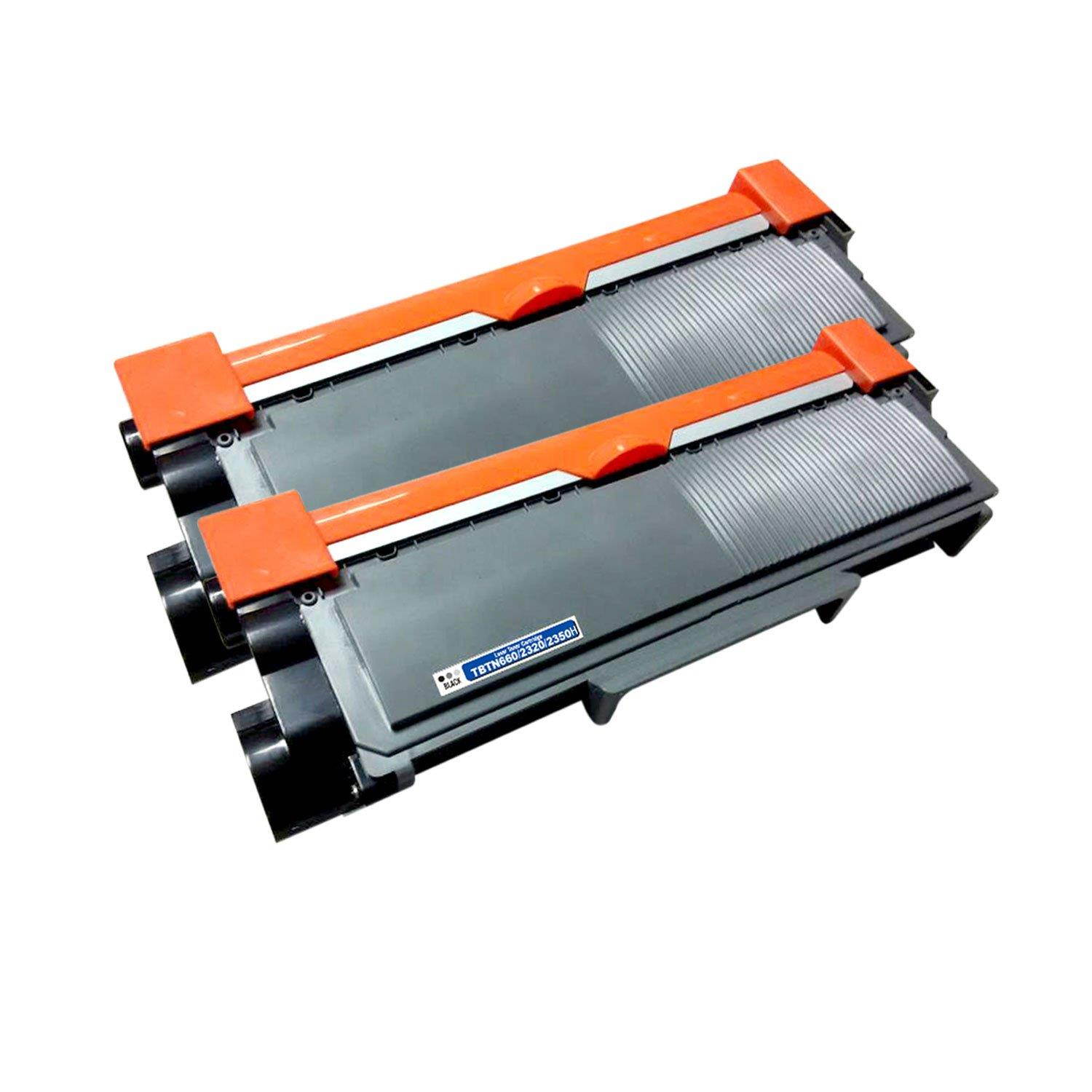 LinkToner Double High Yield TN660 H 2 Pack Compatible Toner Cartridge for Brother TN-630 & TN-660 BK Laser Printer HL-L2300D, HL-L2305W, HL-L2315DW