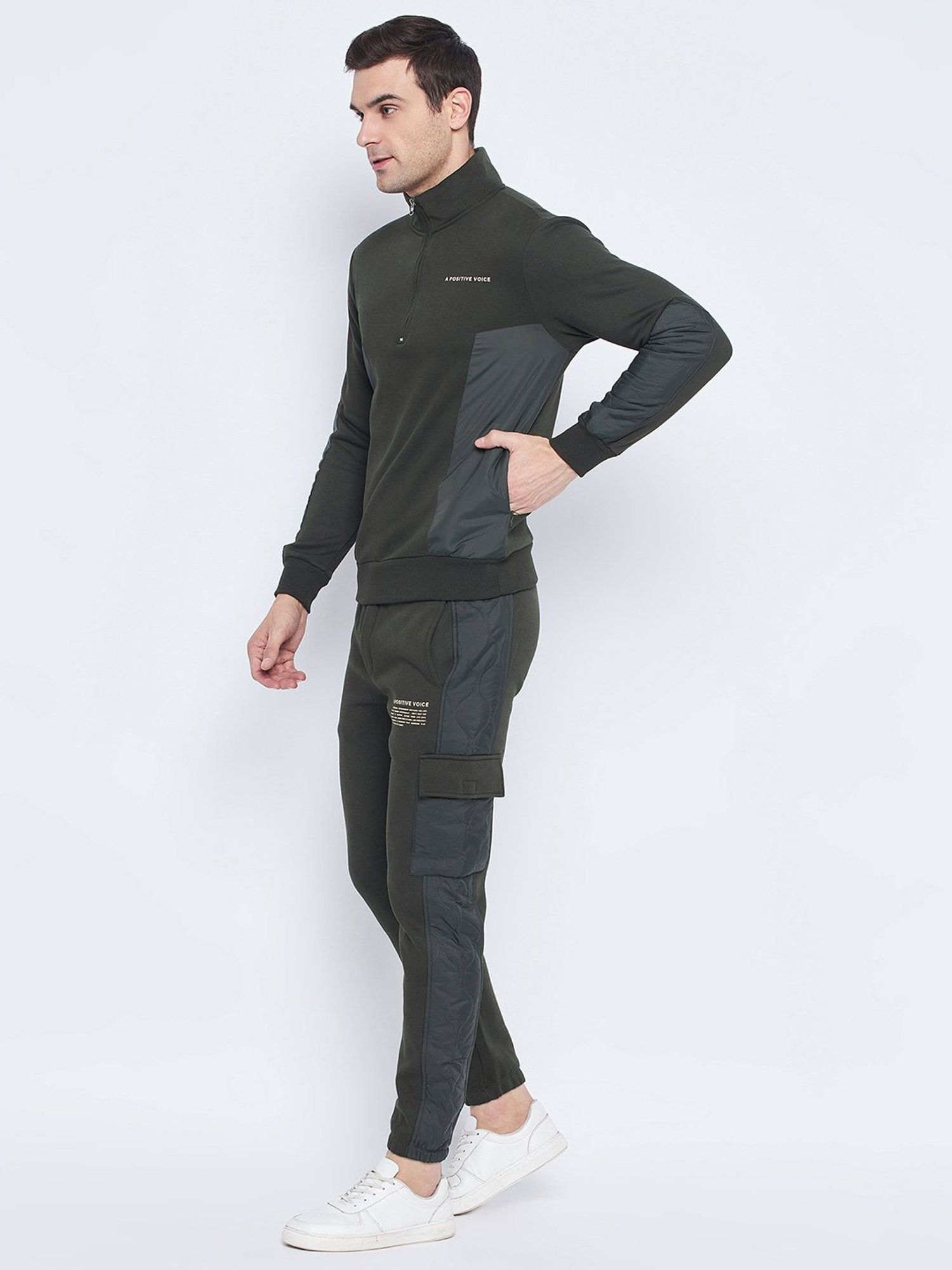 Camla Olive Regular Fit Tracksuit