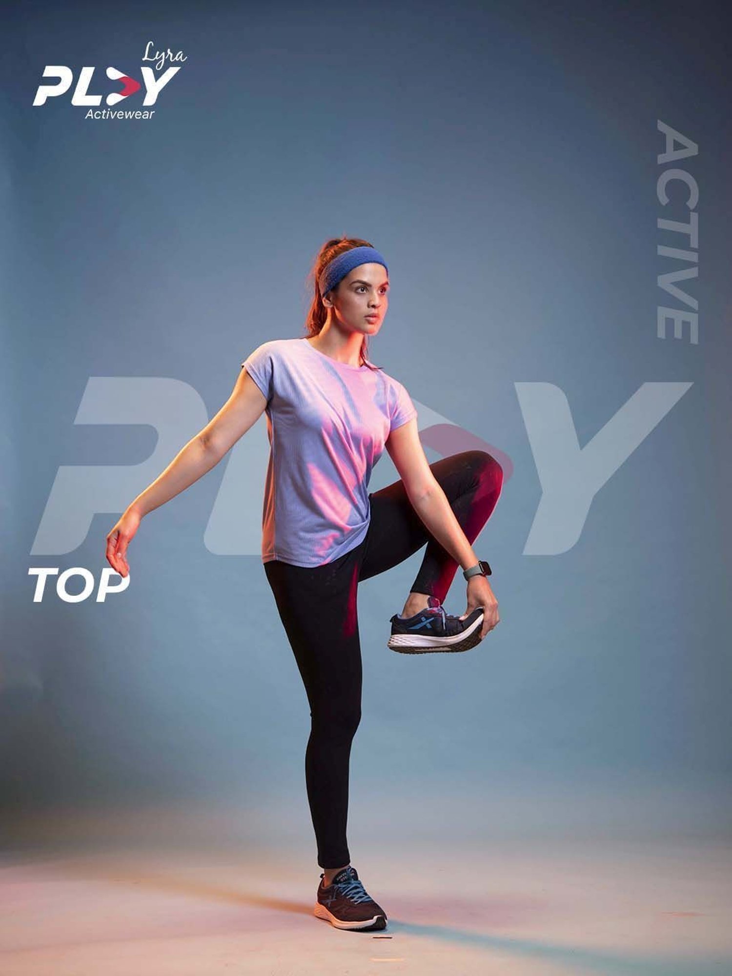 Lyra Green Self Pattern Sports T-Shirt