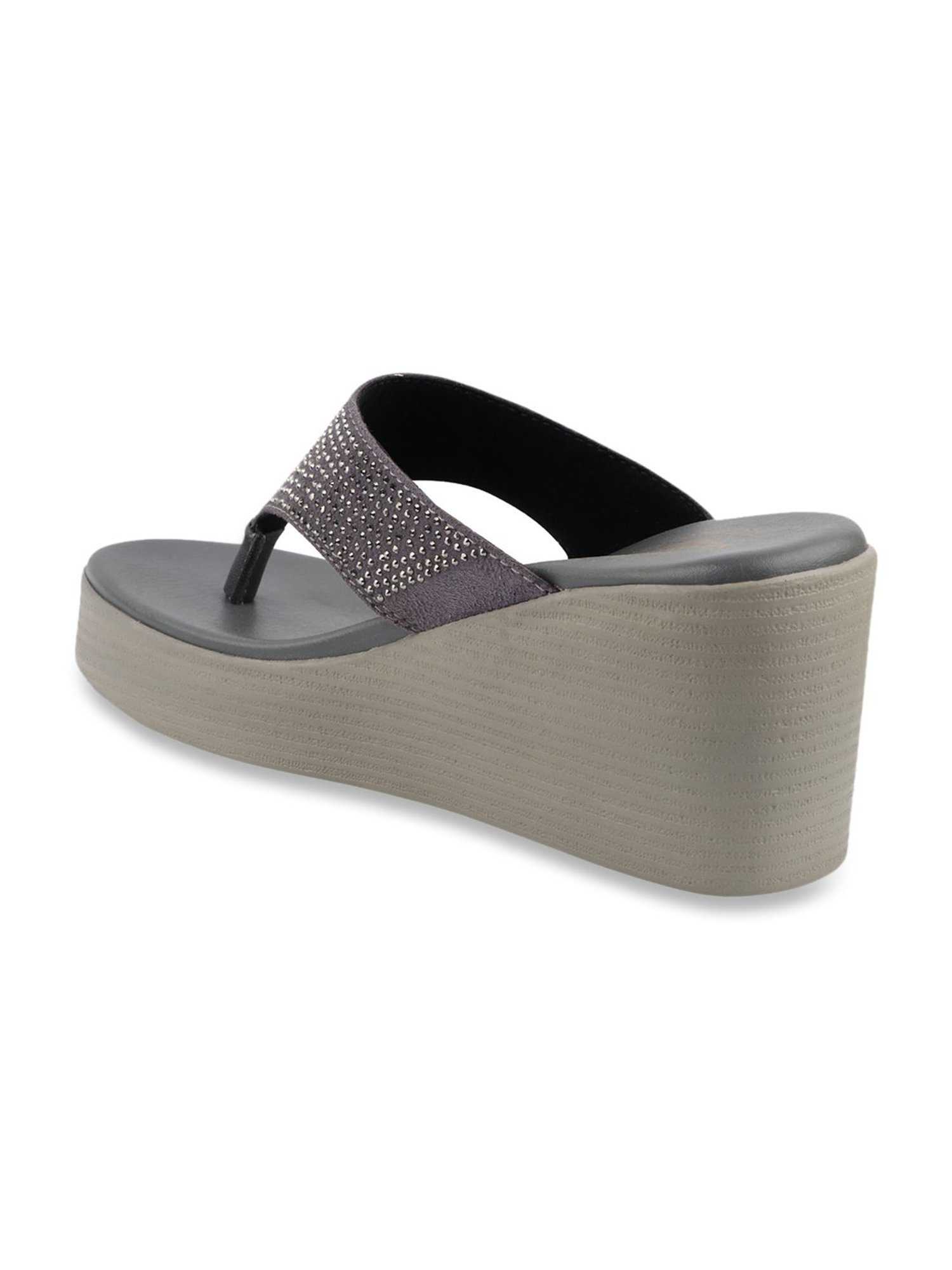 MediFeet Women's Windy Grey Thong Wedges