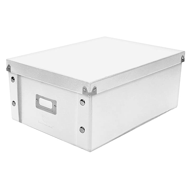 Double Wide CD Storage Box 6125 x 105 x 14 Holds up to 330 CDsDVDs White SNS03314