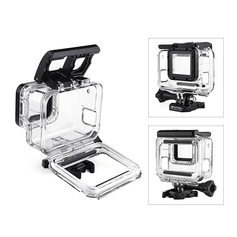 Open Skeleton Housing Case for GoPro Hero 5 6 7 Black Action Camera Protective Lens Removal NOT Needed Transparent Clear