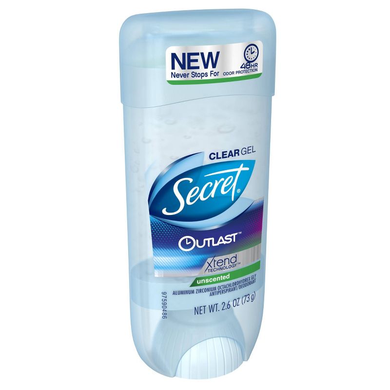 Secret Outlast Clear Gel Antiperspirant &#38; Deodorant for Women Unscented - 2.6oz