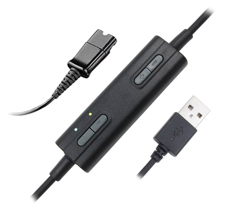 QD Quick Disconnect to USB Plug adapter Call center headset buddy adapter QD to USB adapter Cable