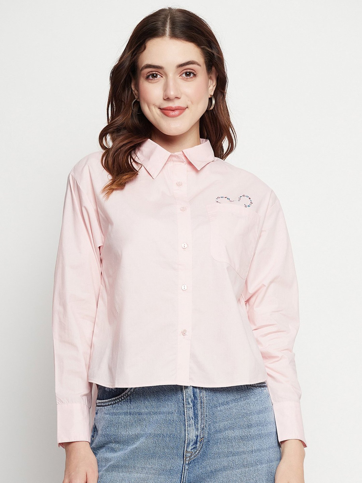 Camla Pink Printed Shirt