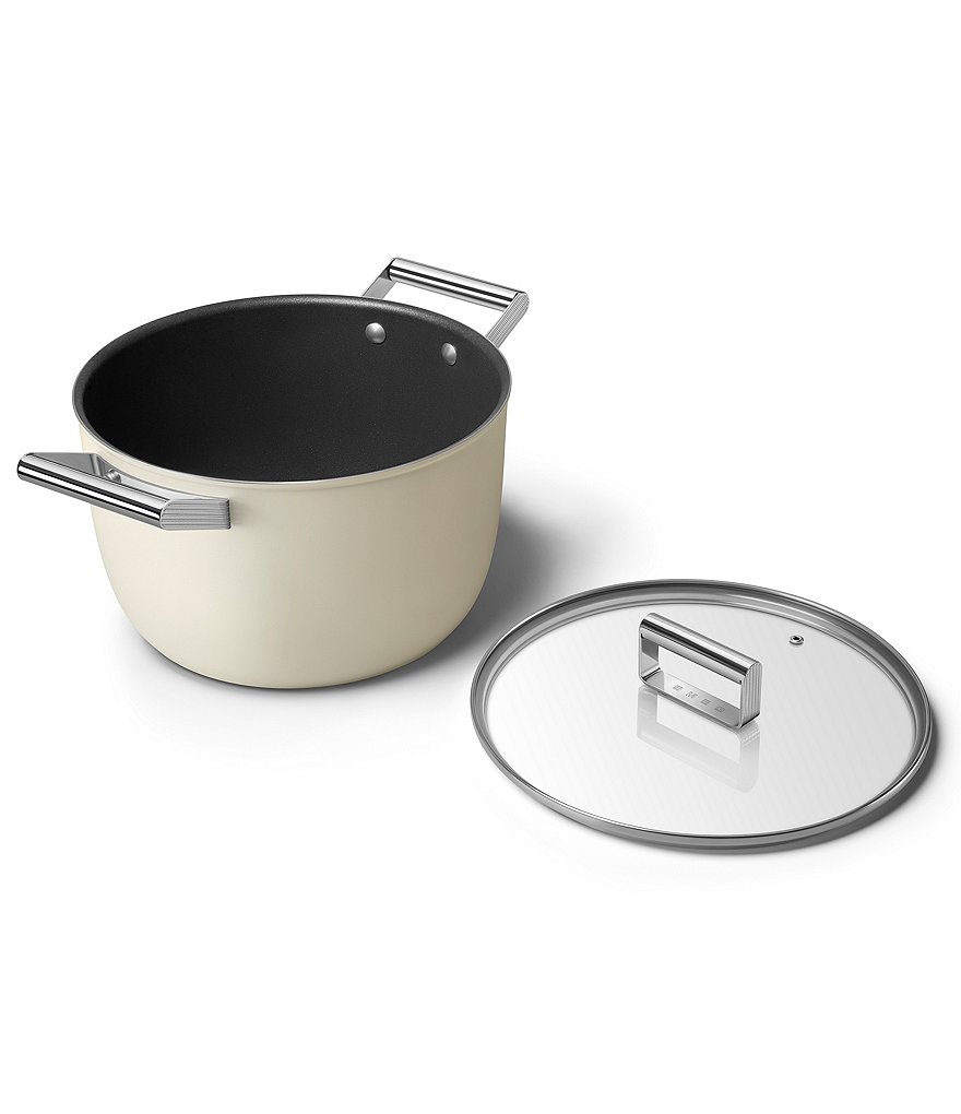 Smeg 50s Retro Style Nonstick 8-Quart Casserole w/Lid