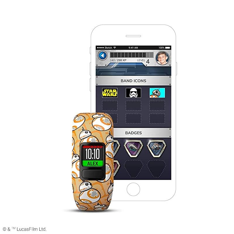 vivofit jr 2, Kids Fitness/Activity Tracker, Star Wars BB-8, 1-year Battery Life (Renewed)