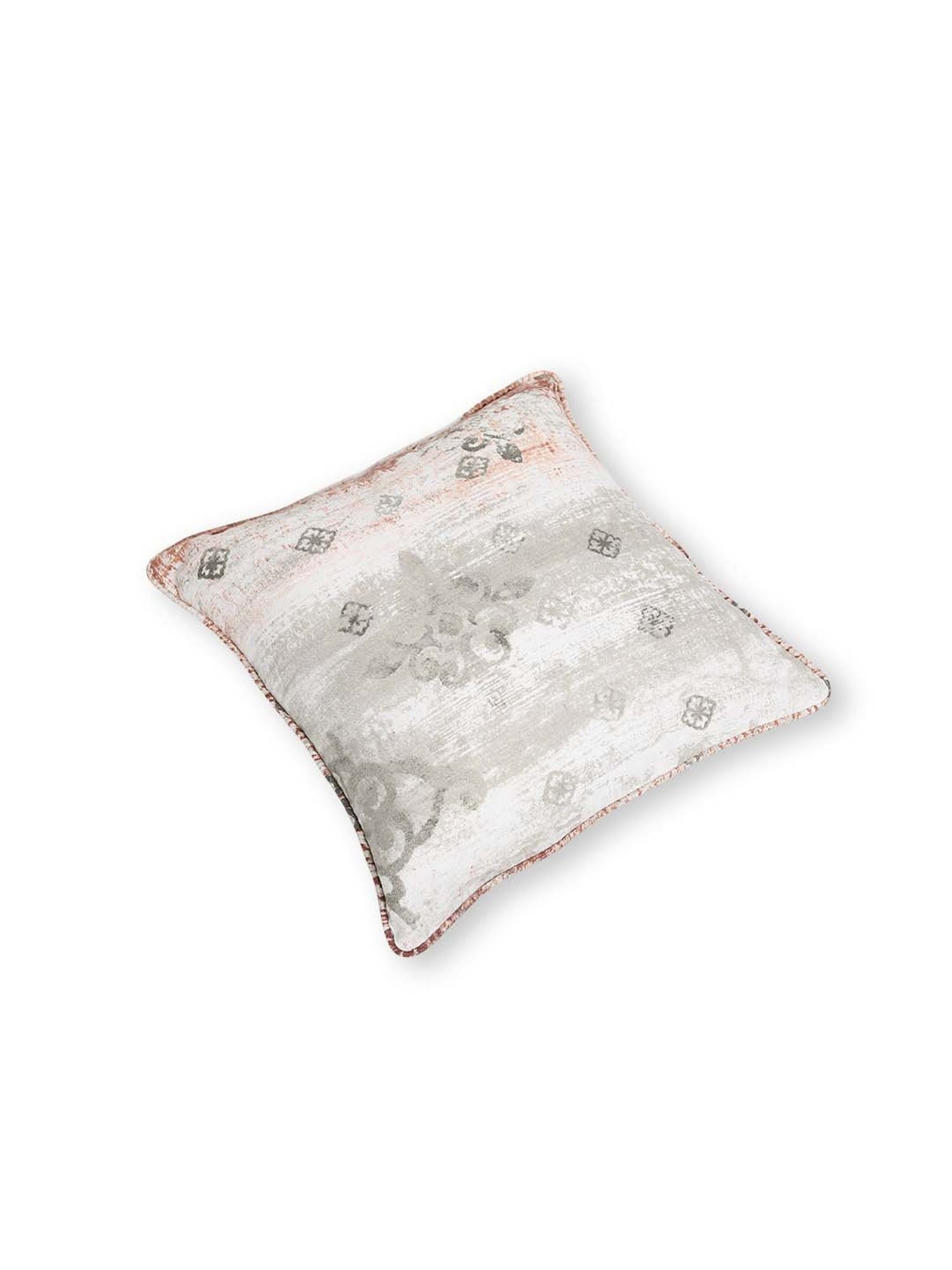 Swayam Grey & White Cotton 160 TC Cushion Covers - Set of 2