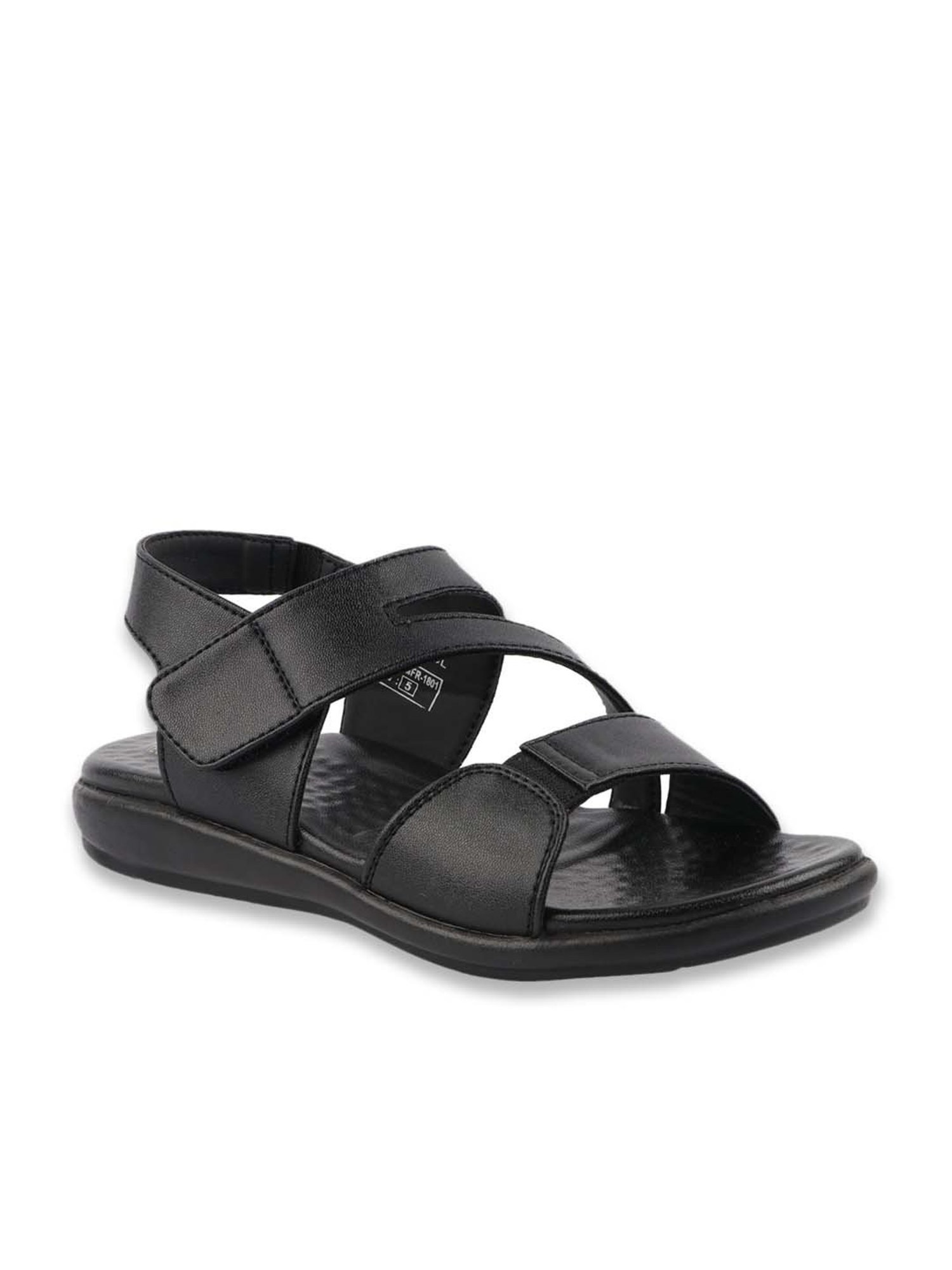 MediFeet Women's Black Ankle Strap Sandals