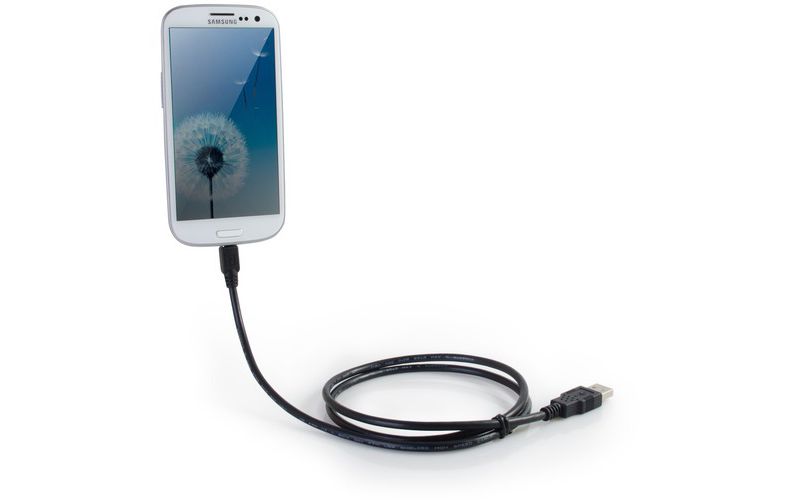 C2G 6ft Samsung Galaxy Charge and Sync Cable - 6 ft USB Data Transfer Cable for Tablet PC - First End: 1 x Type A Male USB - Second End: 1 x Male USB