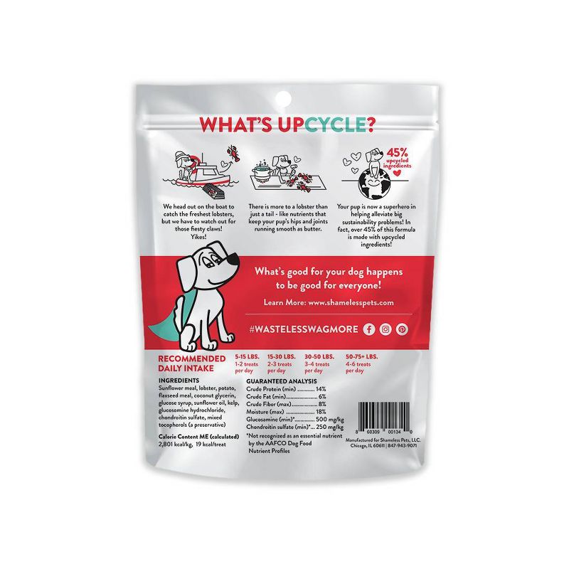 Shameless Pets Lobster Rollover Flavor Soft Baked Chewy Dog Treats - 6oz