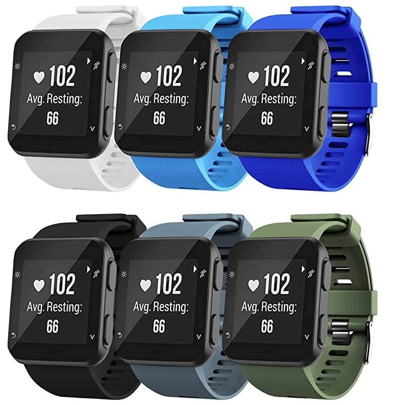Band Compatible with Garmin Forerunner 35, Soft Silicone Replacement Watch Band Strap for Garmin Forerunner 35 Smart Watch