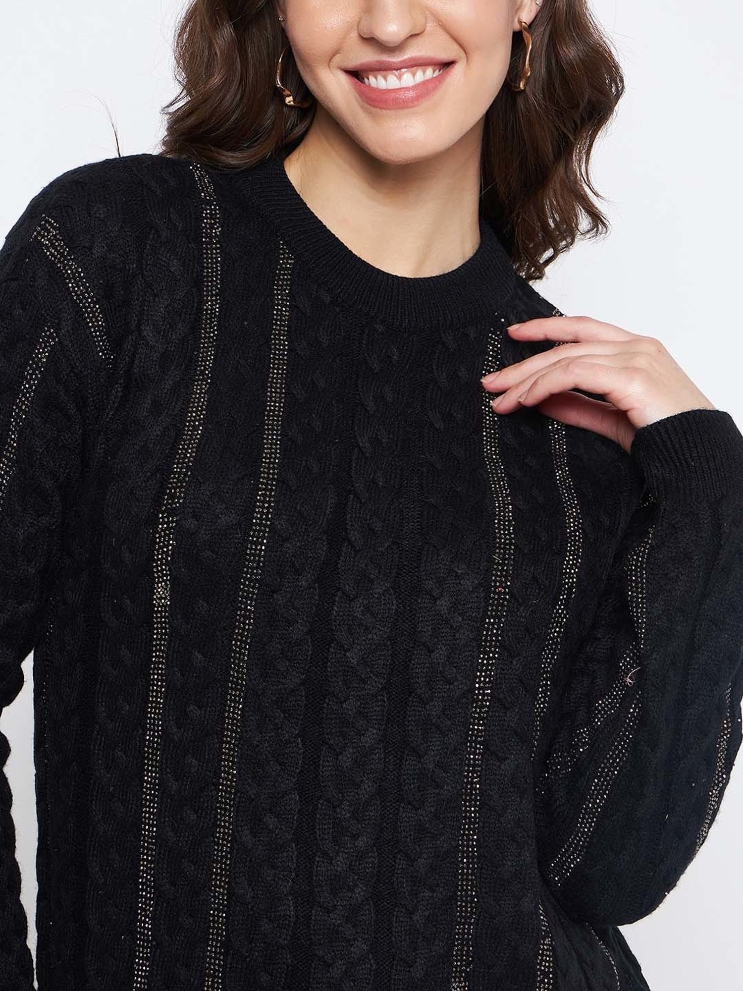 Camla Black Embellished Sweater