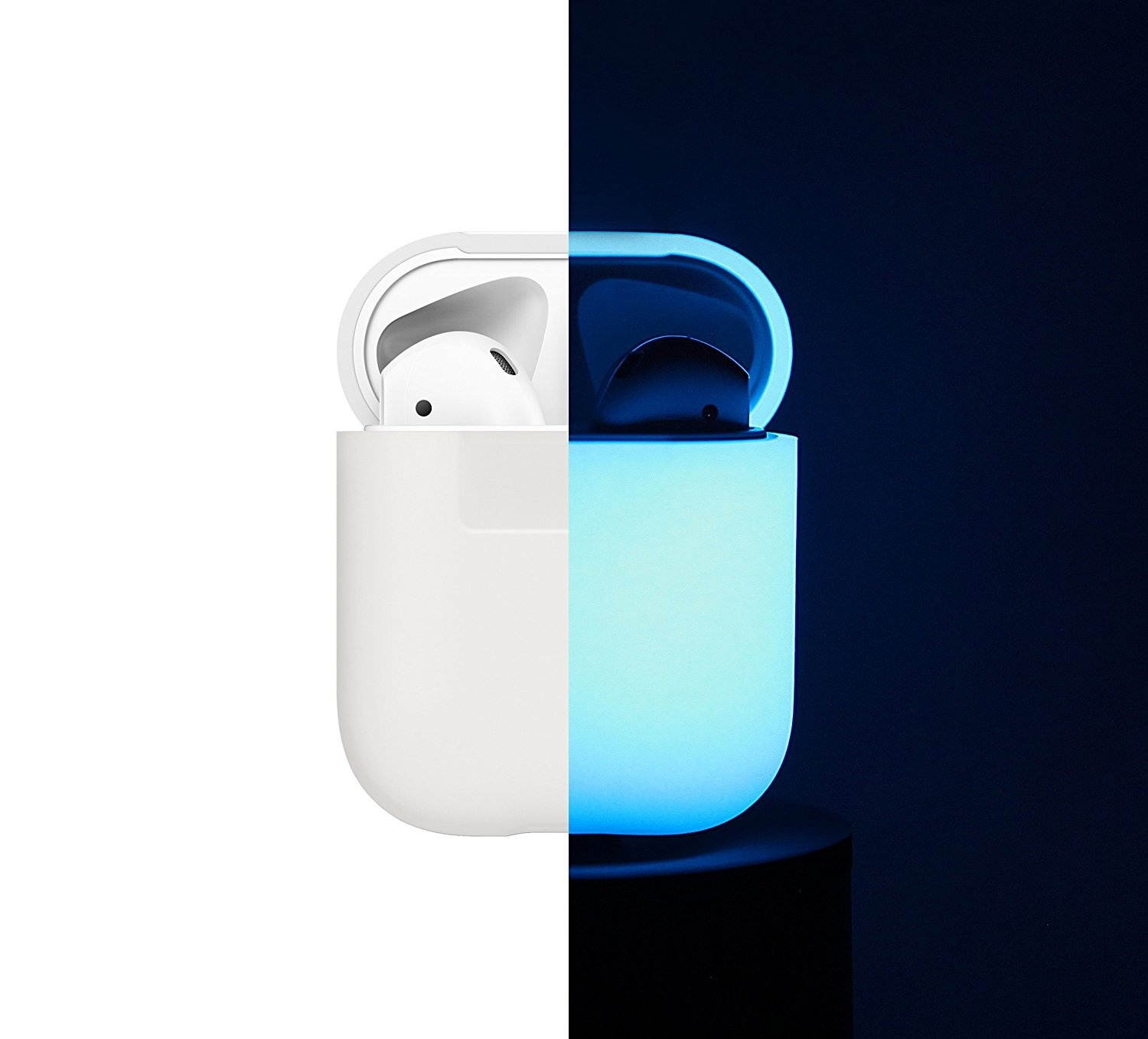 Luminous Green Silicone Case for Airpods Headphone Wireless Bluetooth Headset Protection Cover
