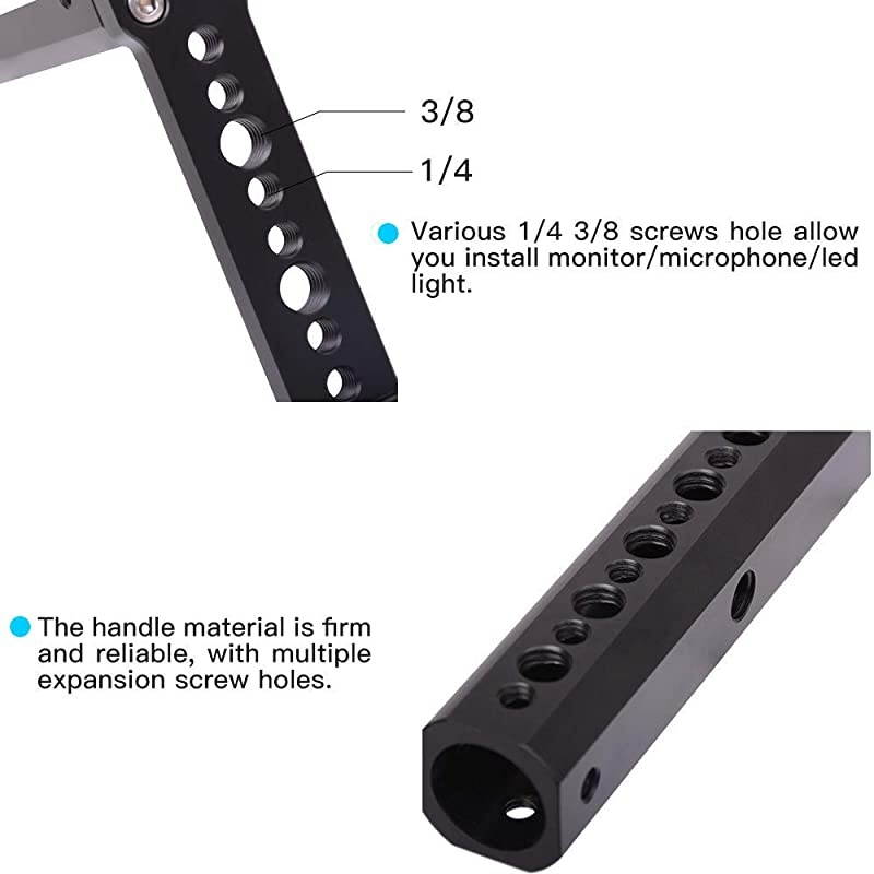 Vision Hold Plate Grip Extension Rods Bar Monitor Mount Accessories Compatible with Ronin SSCRSC2RS2DJI RS2 Gimbal Setup Mounting Microphone