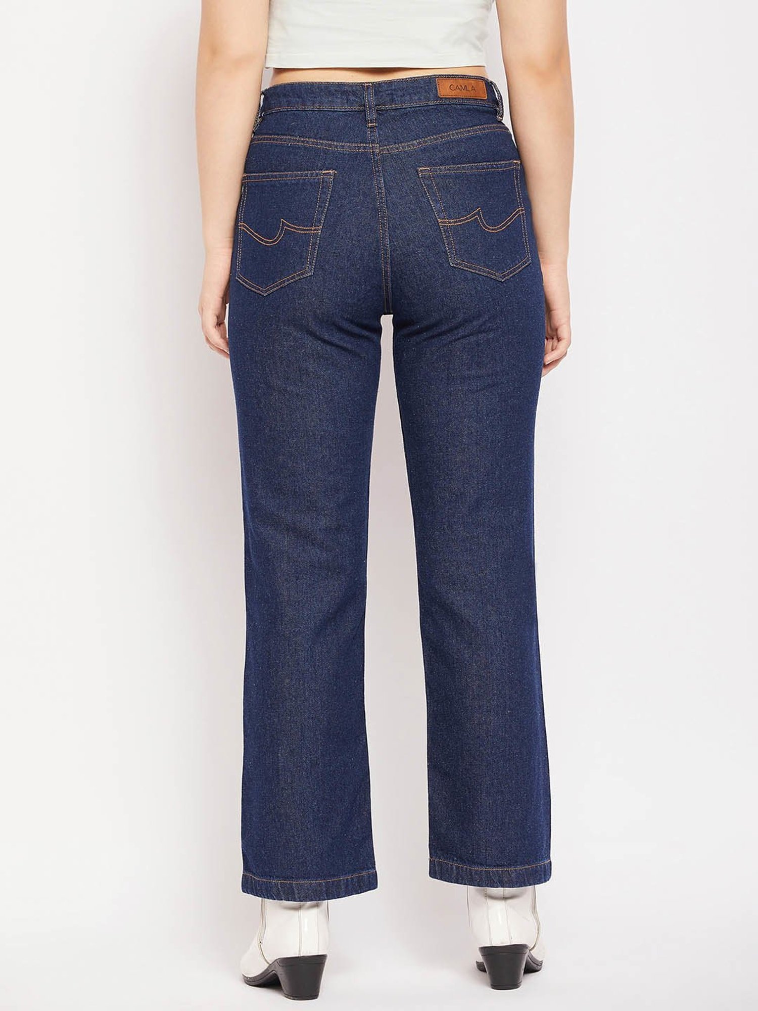 Camla by MADAME Indigo Straight Fit Mid Rise Jeans