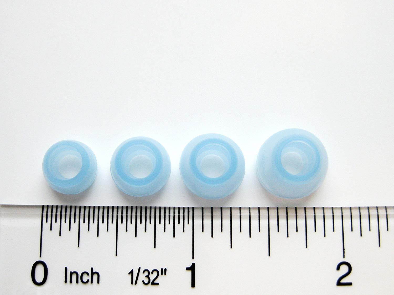 8pcs : 4 Pairs XS/S/M/L Blue Replacement Set Earbuds Eartips for Sennheiser IE Series, CX Series, CXC Series, CXL Series, OCX Series, and MM Series In Ear Earphone Headsets