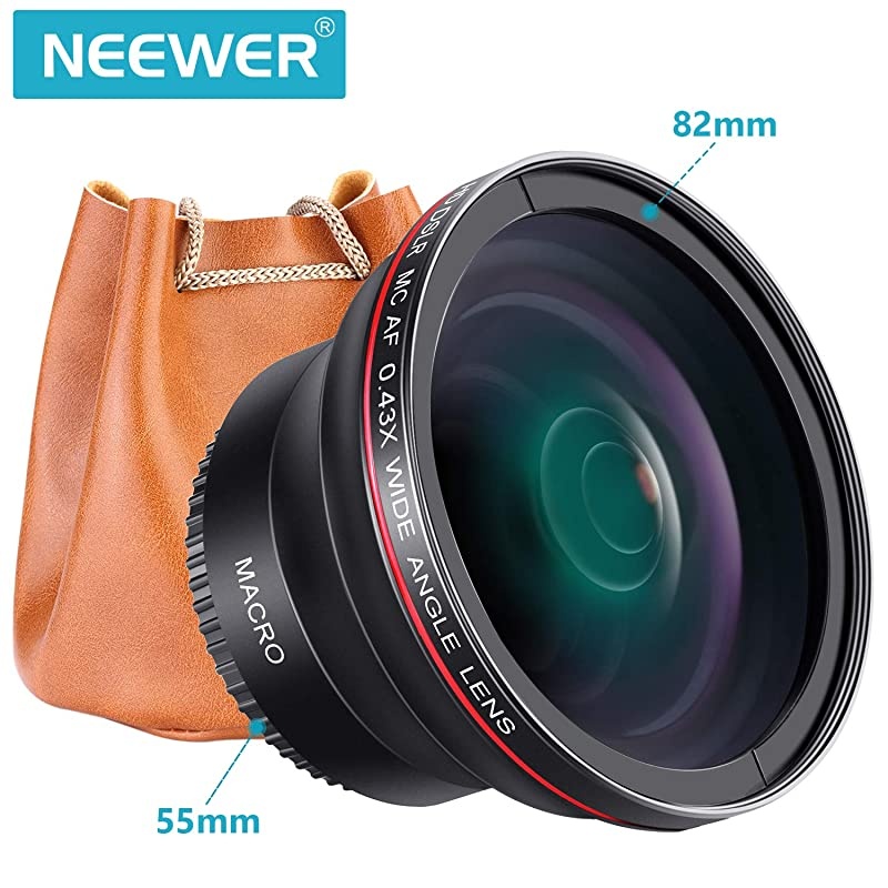 55MM 043x Professional HD Wide Angle Lens Macro Portion for Nikon D3400 D5600 and Sony Alpha Cameras