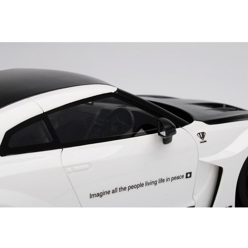 Nissan 35GT-RR LB-Silhouette WORKS GT RHD (Right Hand Drive) White and Black 1/18 Model Car by Top Speed