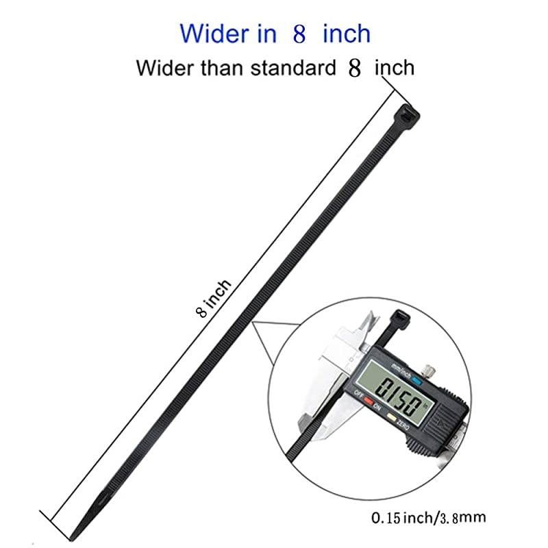 ties 12 inch Black small Nylon Cable ties 100 per pack for Indoor and Outdoor Uses 3 latches for stronger locks With 60 Pounds Tensile Strength