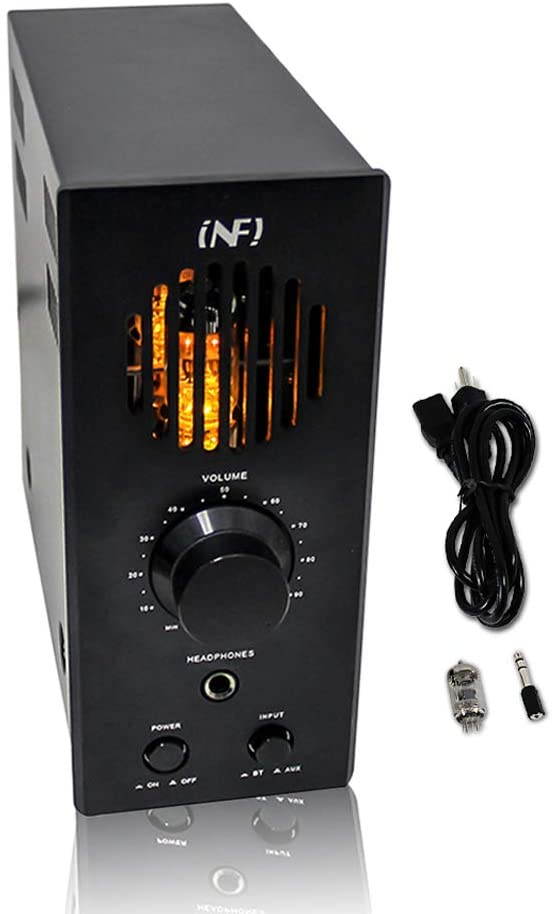 INFI Audio Tube Amplifier Headphone Amplifier with Bluetooth Home Theater Stereo Receiver Desktop 60W Class AB Hybrid Integrated Amp for Home Audio Speakers